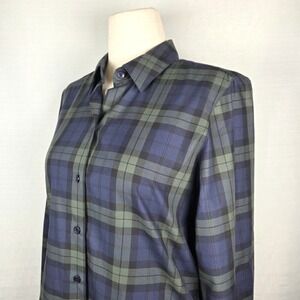 Foxcroft‎ For Appleseed's Watchman Plaid Button Up Shirt Women's 10 Wrinkle Free